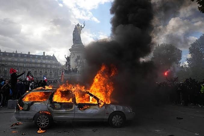 Videos Of Looting, Burning In France As Macron Calls For 'Calm And Order'