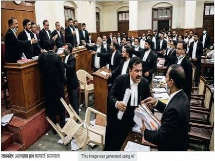 Lawyers vandalise Allahabad high court judge's courtroom